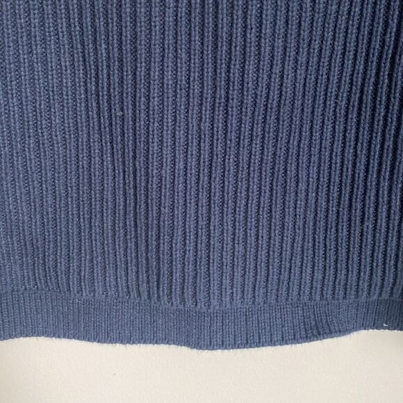 GAP Striped Navy White Cropped Oversized Slouchy Cotton Sweater XXS Nautical New - Picture 8 of 11
